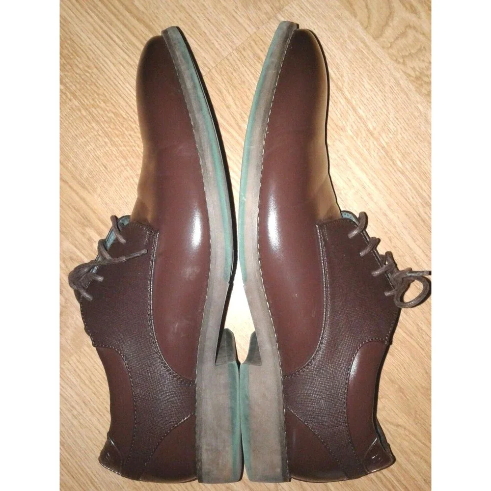 RW By Robert Wayne Brown Oxford Dress Casual Sandrino Shoes Men Size 12D